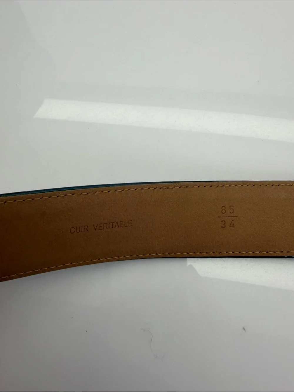 Chanel Teal Patent Leather Camellia Embossed Belt with Interlocking CC Buckle